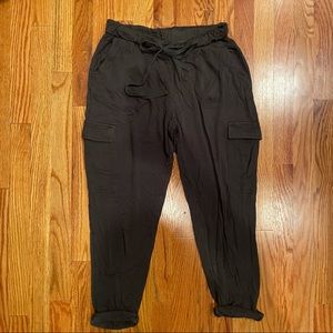 Anthropologie / saturday sunday army green joggers with cargo pockets